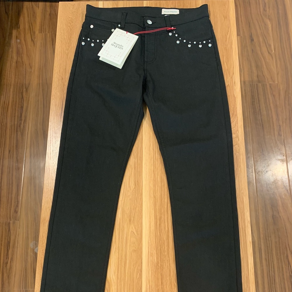 Alexander McQueen Studded Denim Trousers NWT